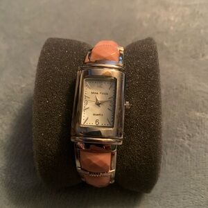 Mine Finds Quartz Watch with Australian pink Opal band